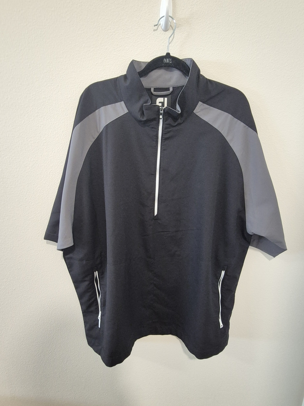 FootJoy Black and Gray Lightweight Quarter-Zip Shirt Jacket